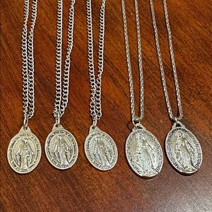 1️⃣9️⃣ 5 Miraculous Medals Medal Of Miraculous Conception Necklaces